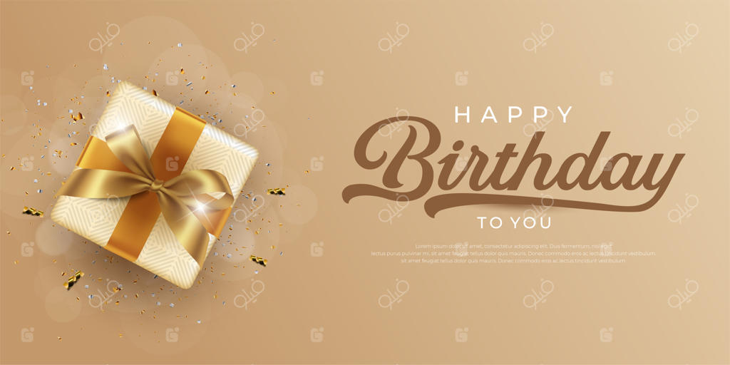 کارت تبریک تولد با جعبه هدیه