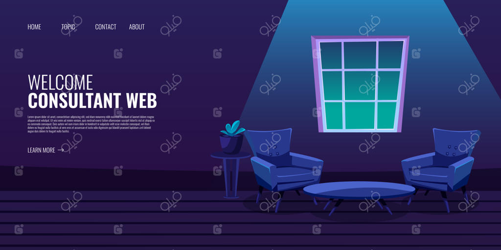 صفحه فرود برای مشاوره و طراحی تصاویر کارتونی