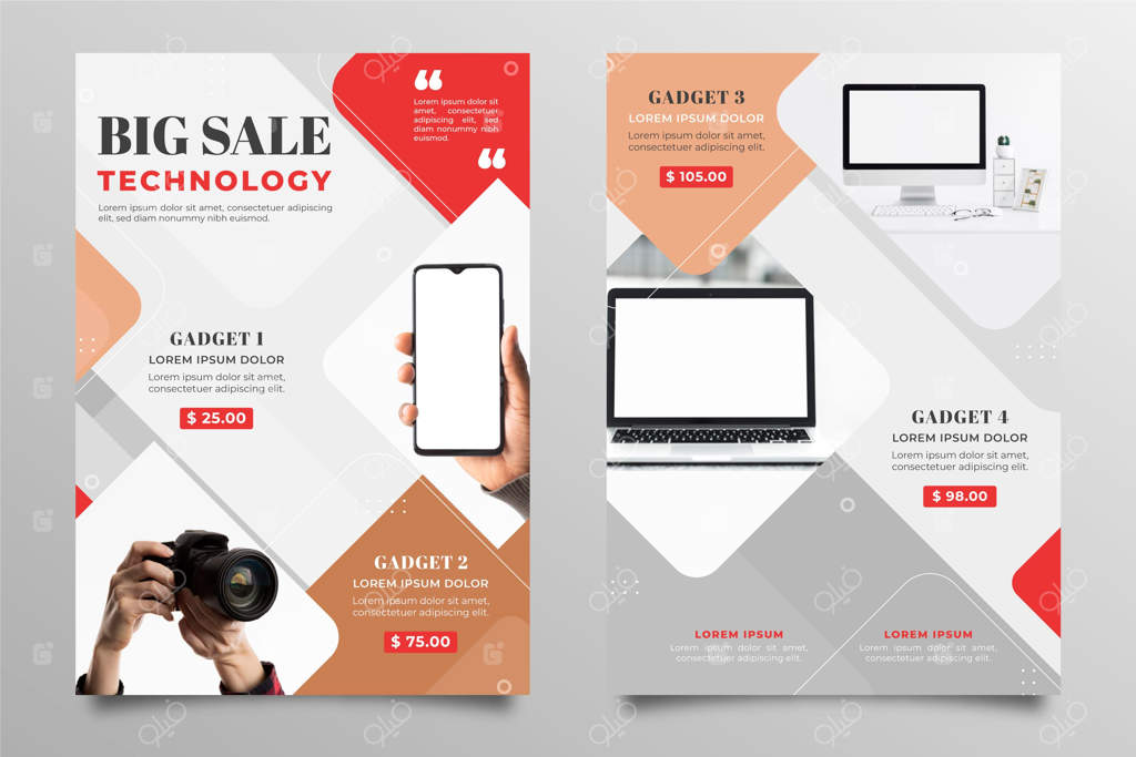 کاتالوگ محصولات فناوری با طراحی ساده و عکس