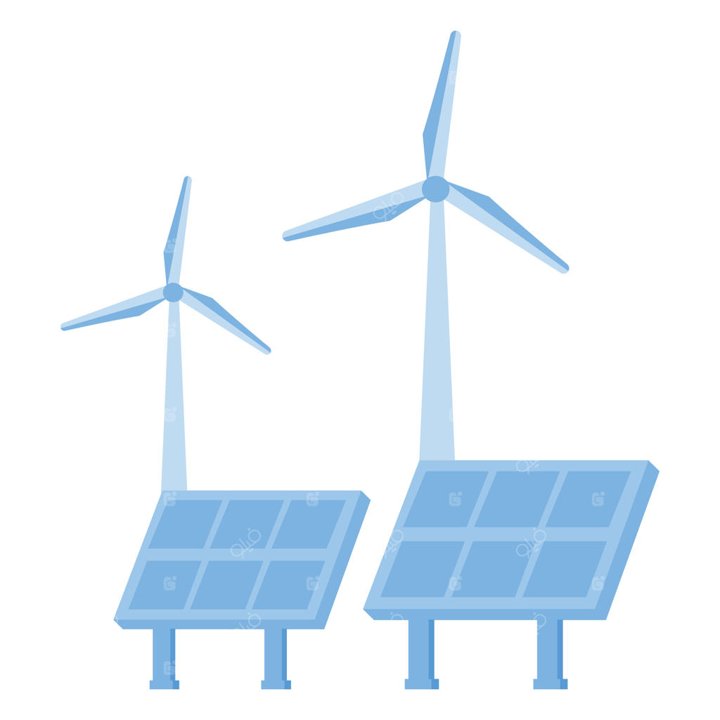 پانل خورشیدی و توربین بادی؛ نمادی از پیشرفت انرژی سبز و توسعه پایدار