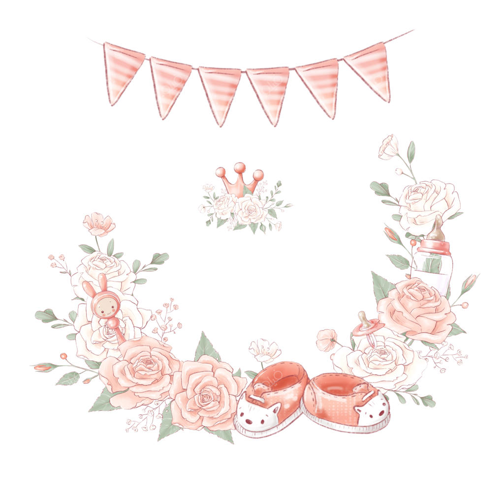 دسته گل و تاج گل برای جشن تولد و جشن نوزاد؛ طراحی دستی