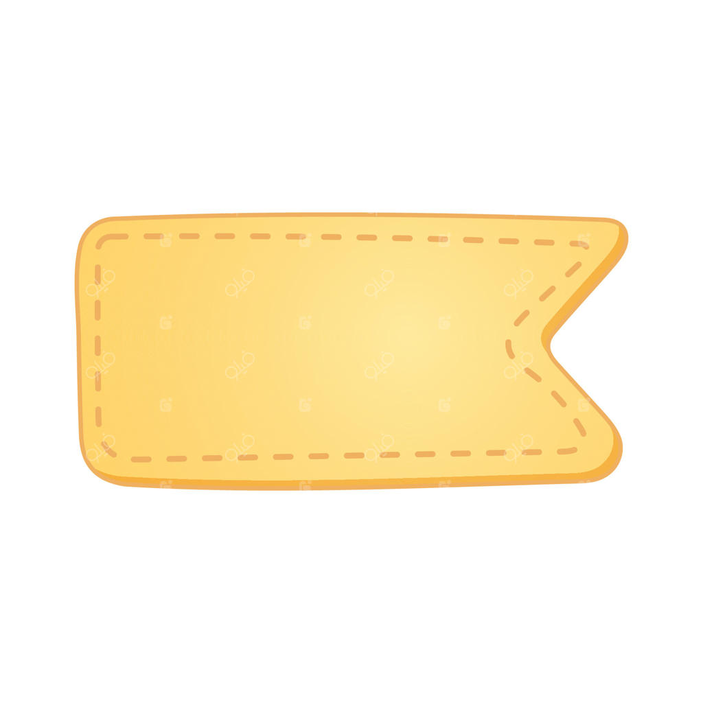 روبان برچسب زرد دوخته شده برای دفتر برنامه‌ریزی