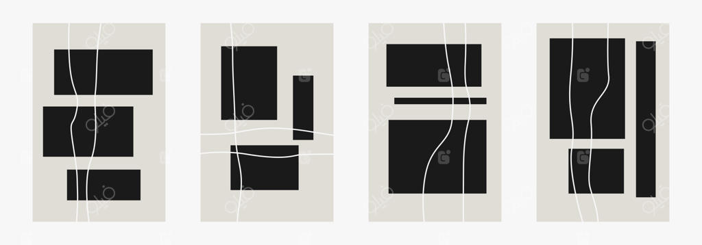 طراحی انتزاعی قابل چاپ برای دکوراسیون دیوار
