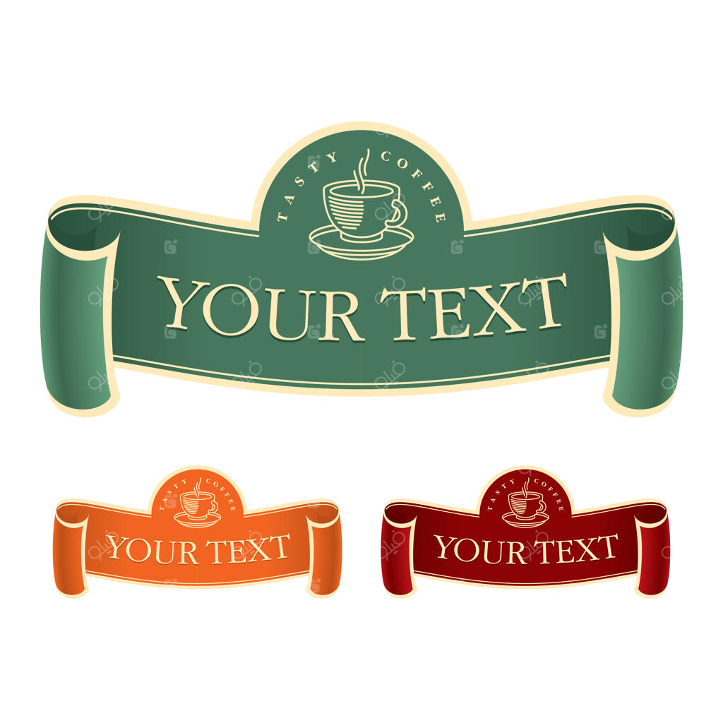 مجموعه قالب لوگوی روبانی