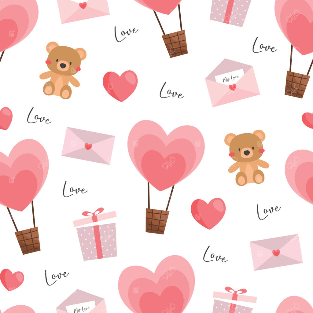 پترن یکپارچه عناصر روز ولنتاین