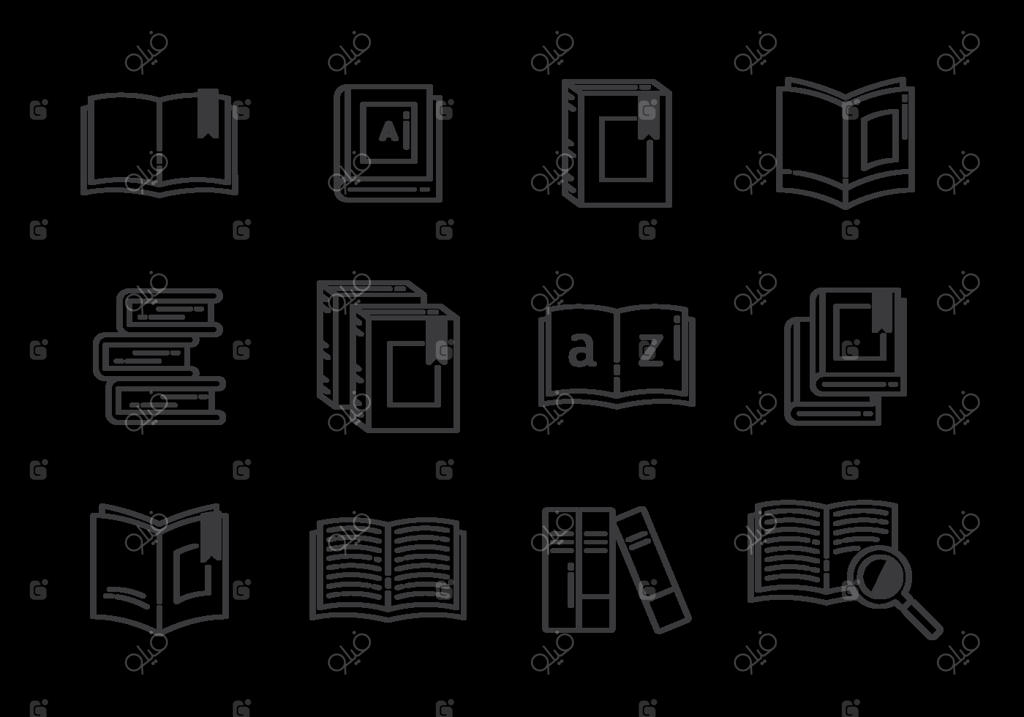 وکتورهای آیکون‌های کتاب