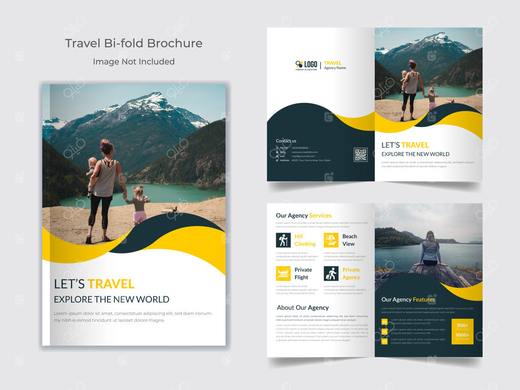 قالب بروشور دو لت گردشگری