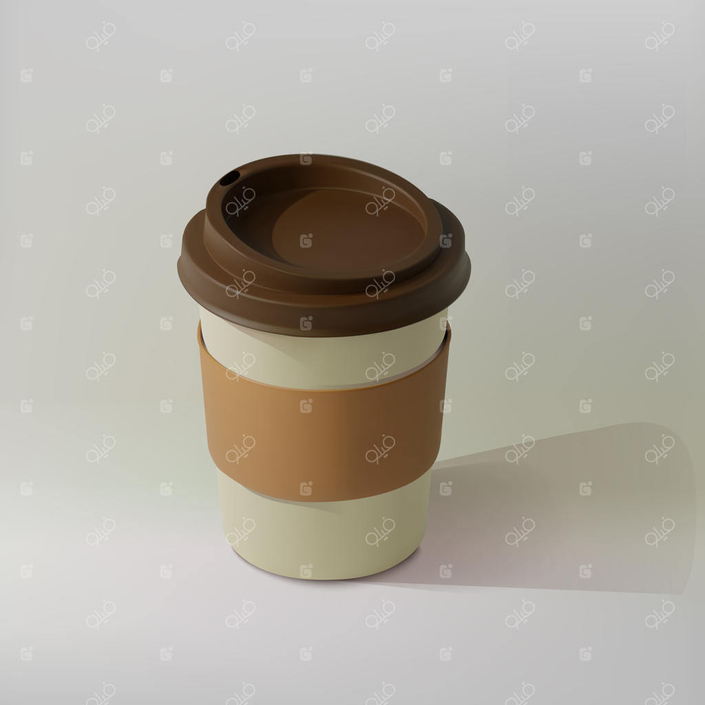 لیوان قهوه واقعی کاغذی