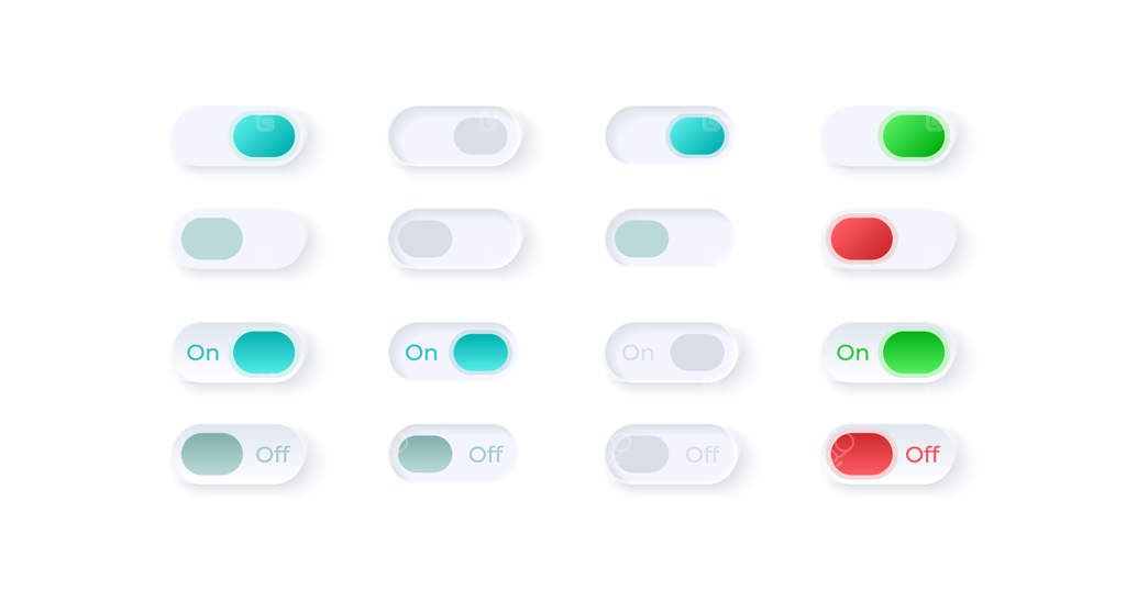 کیت عناصر رابط کاربری دکمه‌های چرخشی