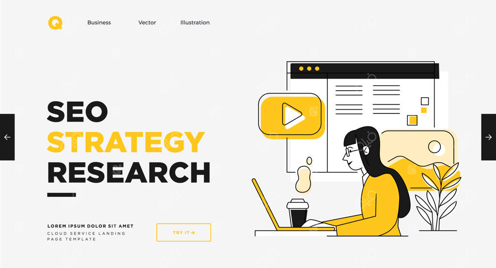 قالب اسلاید ارائه یا طراحی وب‌سایت صفحه فرود: مفاهیم تصویری تجارت