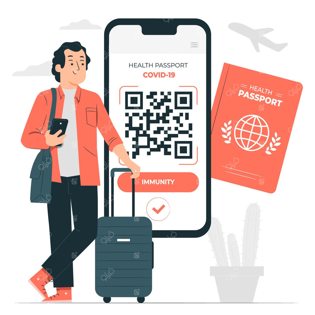 تصویر مفهومی پاسپورت سلامت