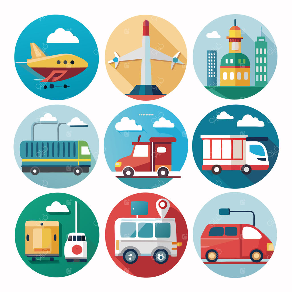 تصویرسازی کارتونی حمل و نقل