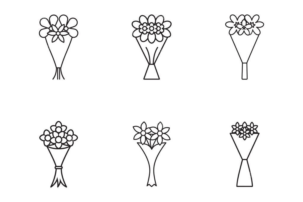 مجموعه‌ای از طرح‌های خطی گل برای طراحی خلاقانه و استفاده تزئینی در مناسبت‌ها و رویدادهای مختلف