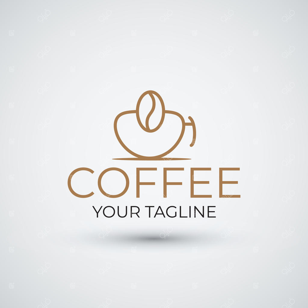 پترن طراحی لوگوی کافی‌شاپ مدرن