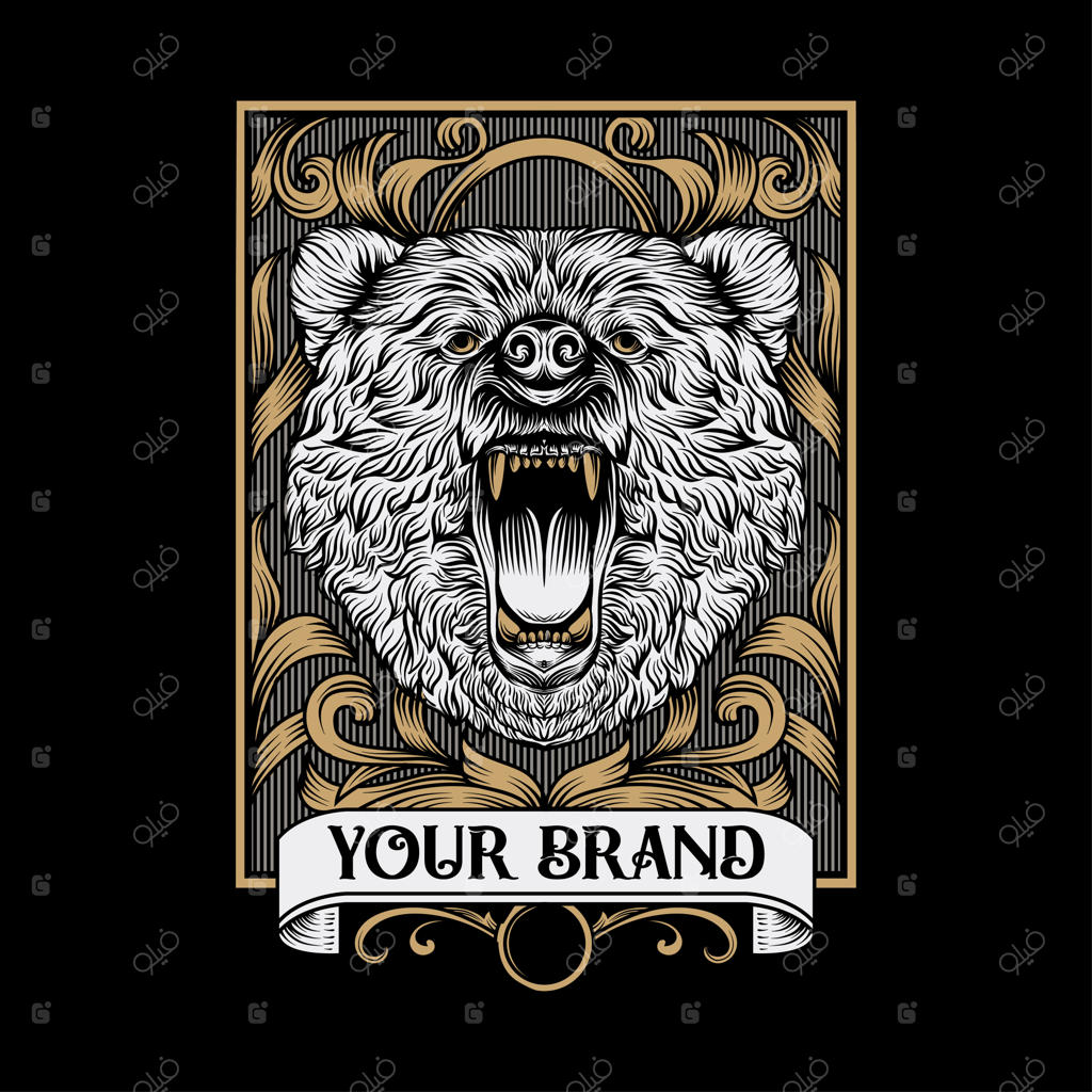 تصویرسازی لوگوی خرس وینتیج