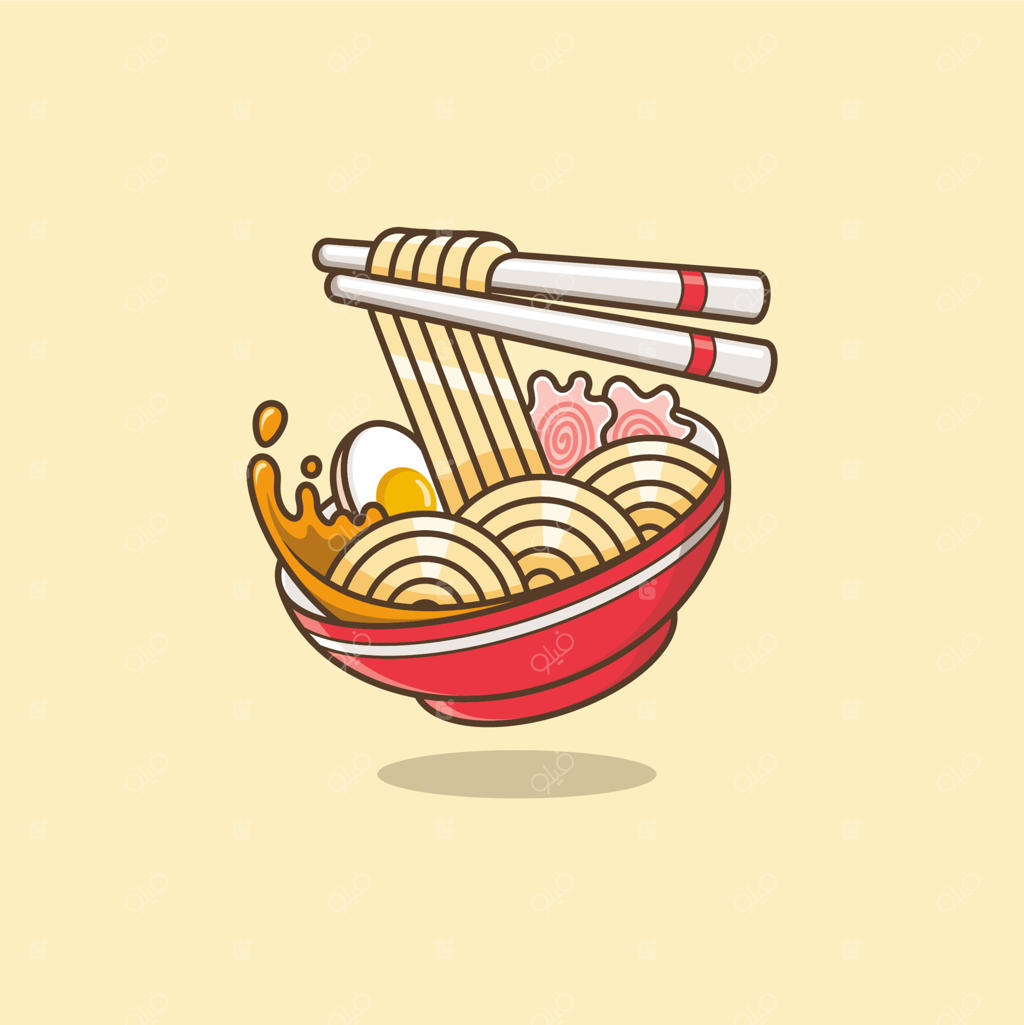 نودل رامن کارتونی بامزه