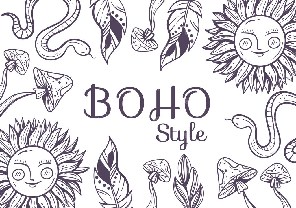 طرح گرافیکی معنوی و رمزآلود بوهویی: بنر زیورآلات جادویی و مرموز