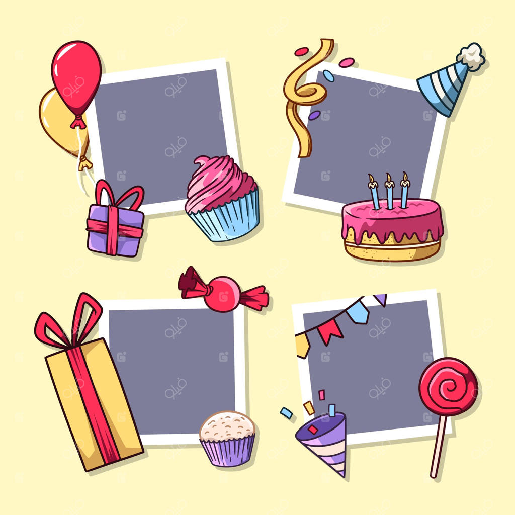 مجموعه قاب‌های دست‌ساز کلاژ تولد