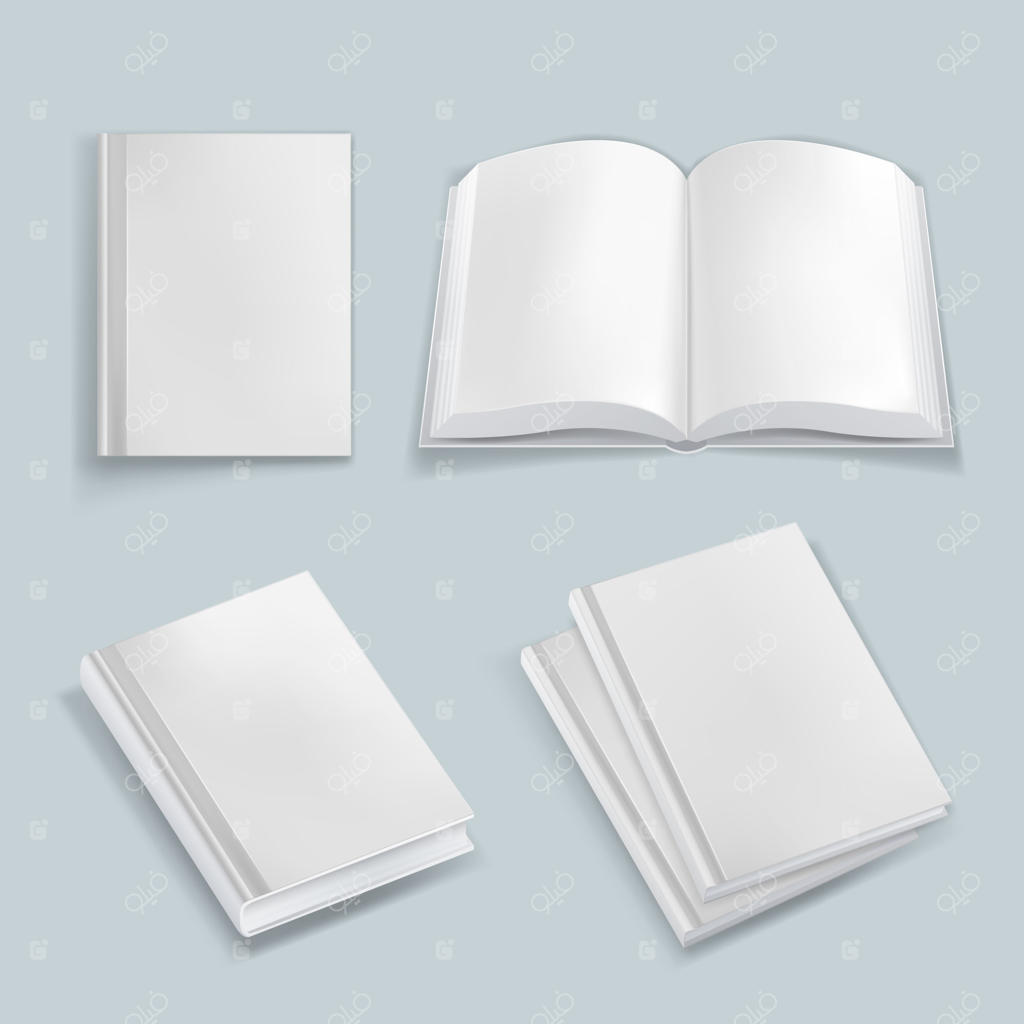 تصویرسازی موکاپ واقع‌گرایانه جلد کتاب