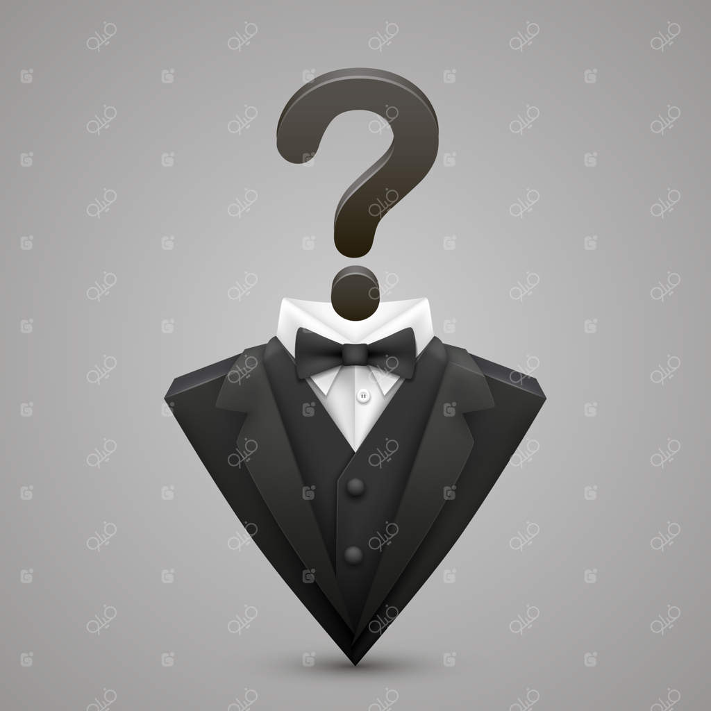 سؤال خلاقانه درباره ژاکت مثلثی: تصویر وکتور