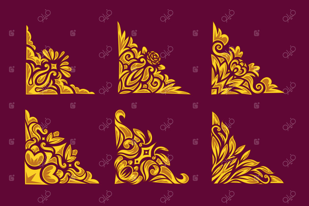 تصویرسازی قاب تایلندی طراحی‌شده با دست