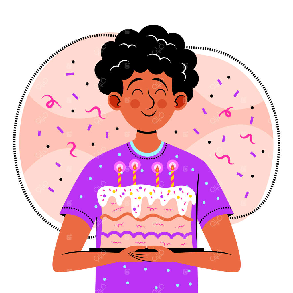 نقاشی دست‌ساز مرد تولدی