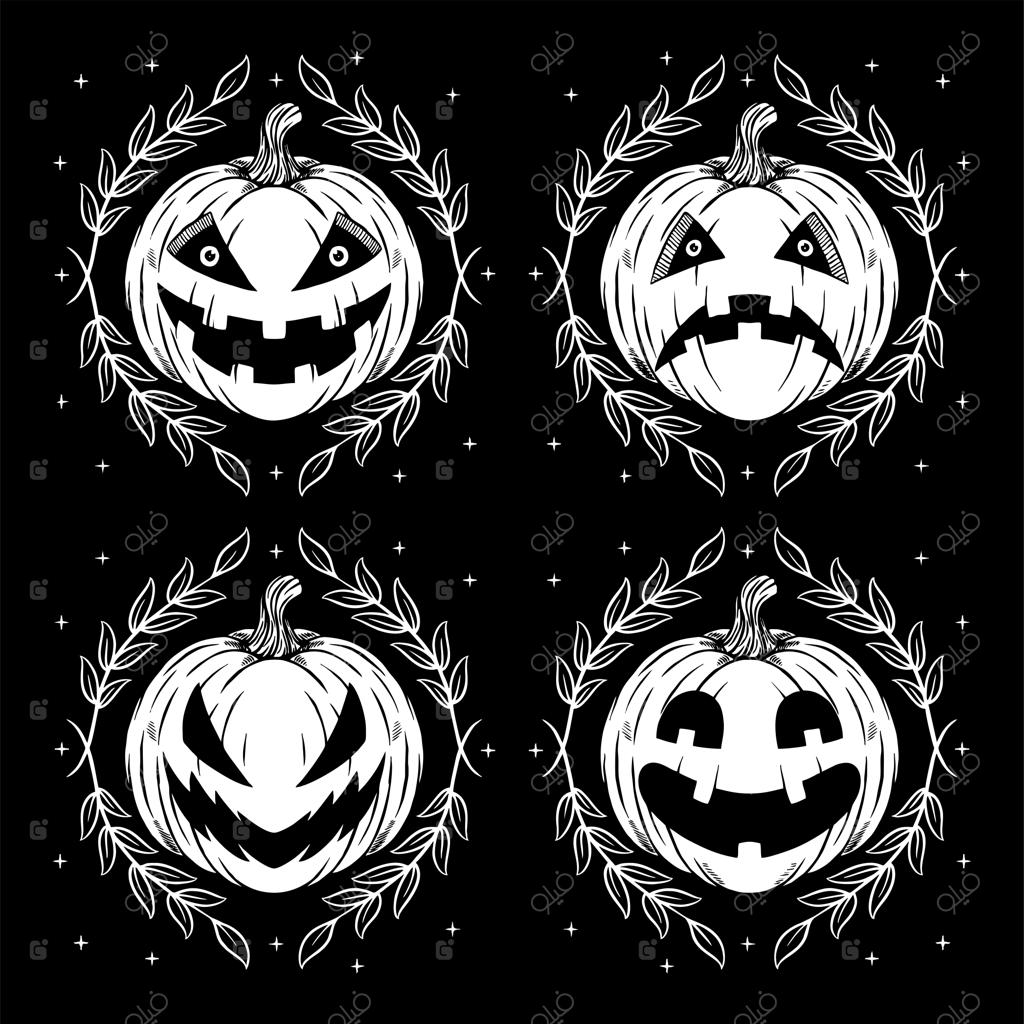 مجموعه تصاویر وکتور هالووین