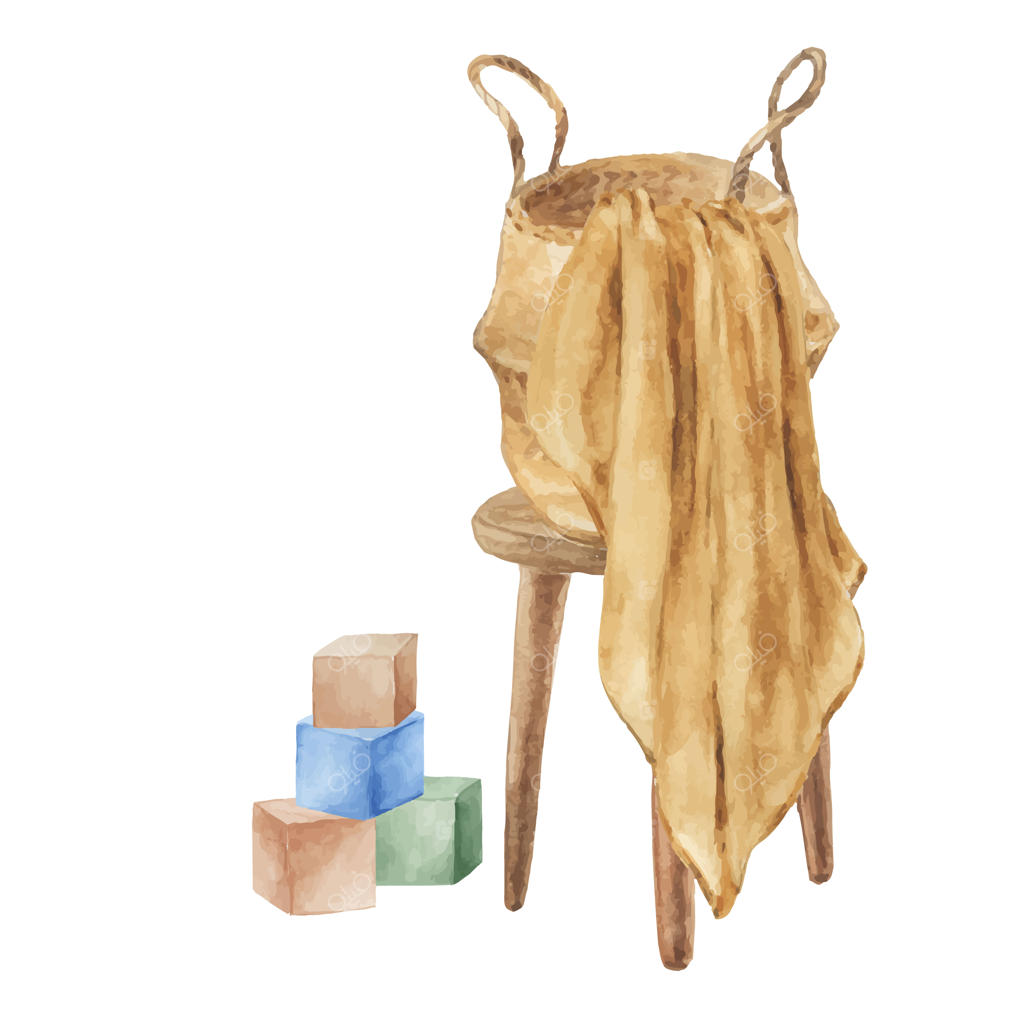 ست دکوراسیون اتاق نوزاد بوهو با طرح آبرنگی