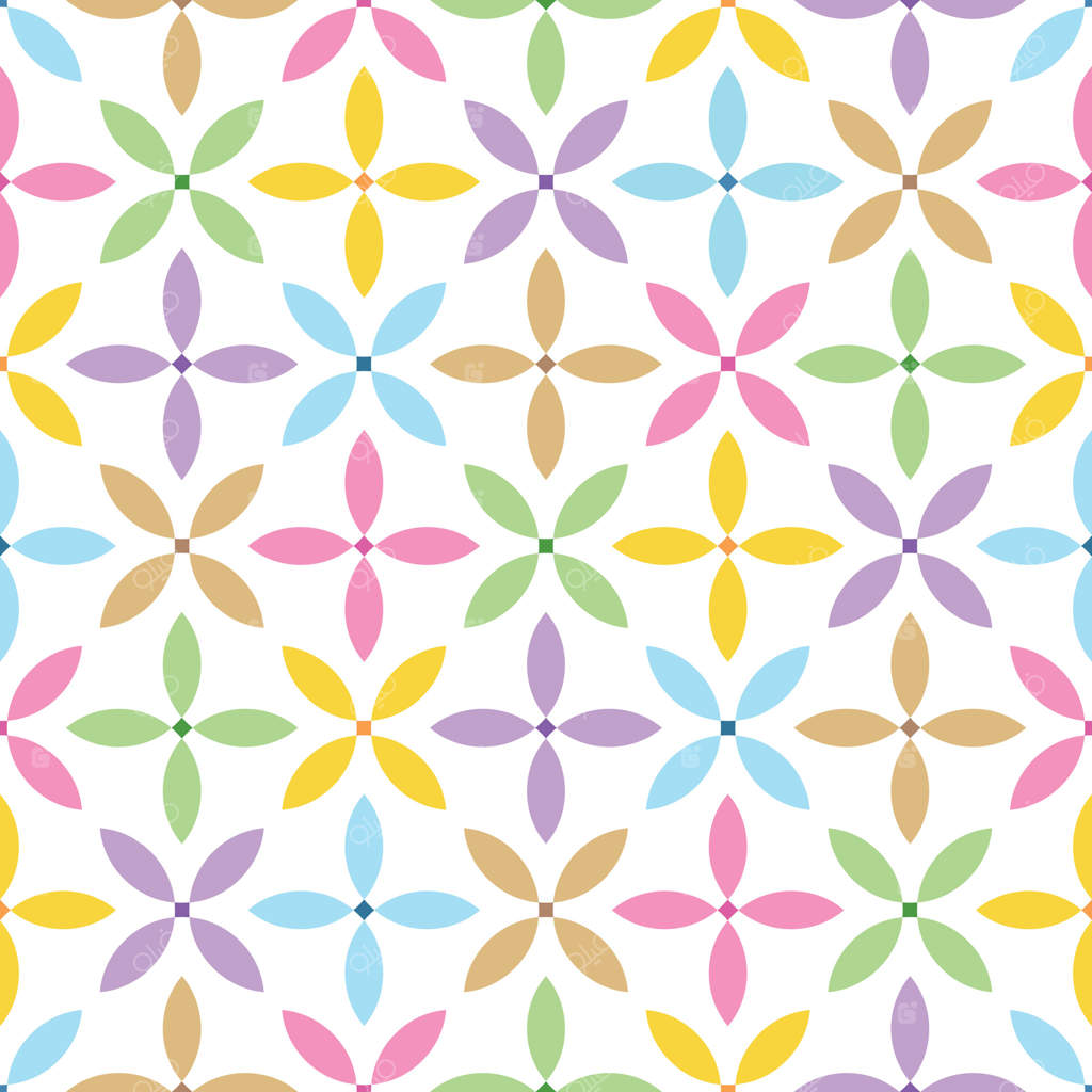 پترن پیوسته باغ گل شاد و مسطح