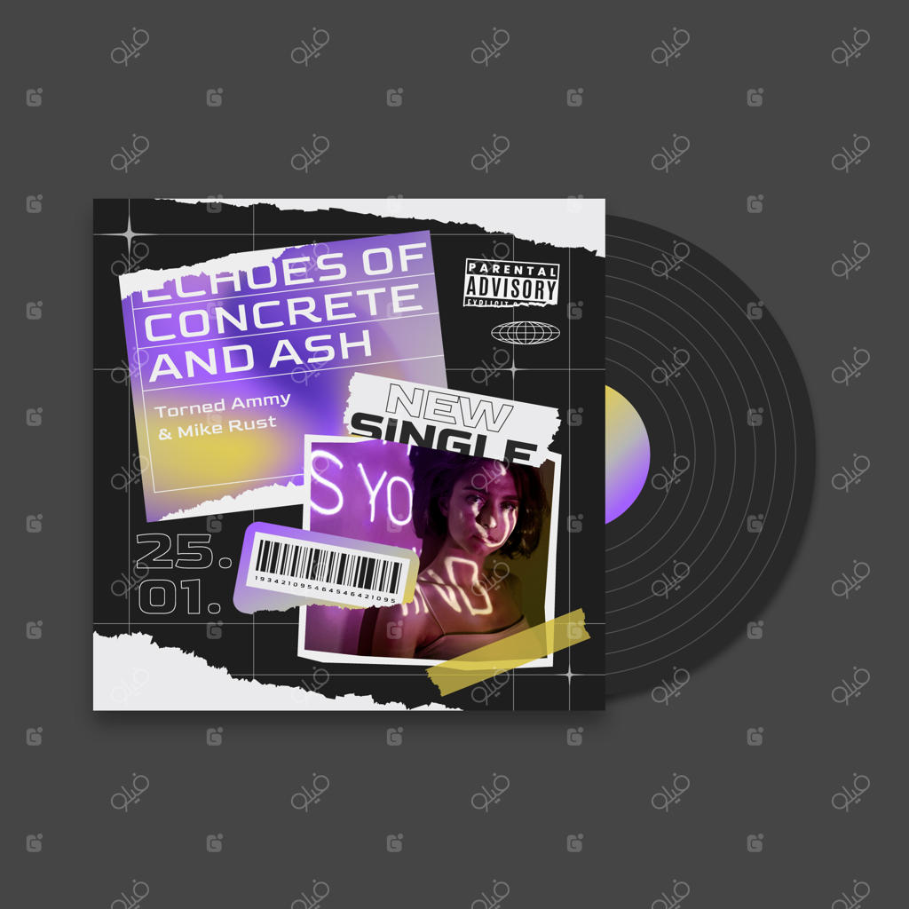 قالب جلد آلبوم با طراحی مدرن و گرادیانت