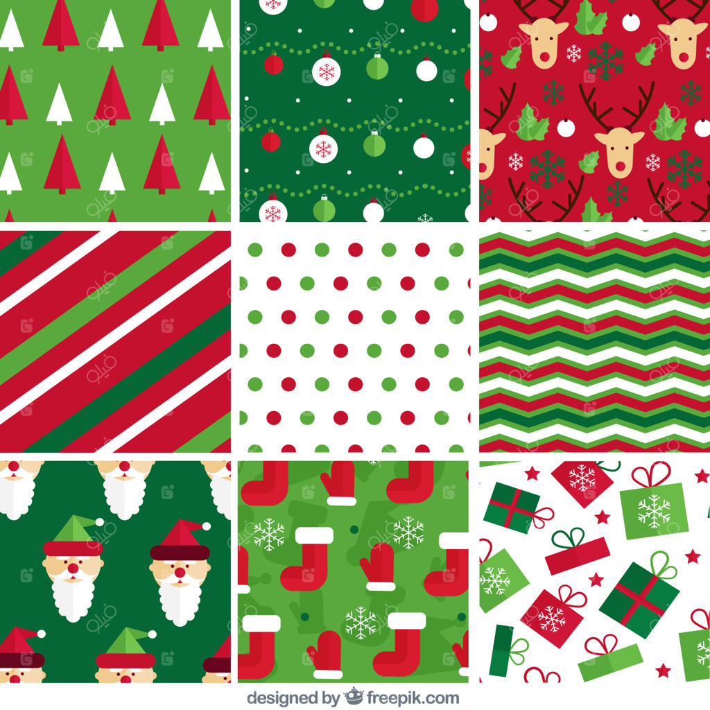 الگوهای انتزاعی و تزئینات کریسمس