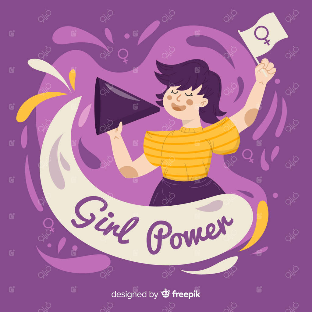 مفهوم فمینیسم مدرن با طراحی ساده