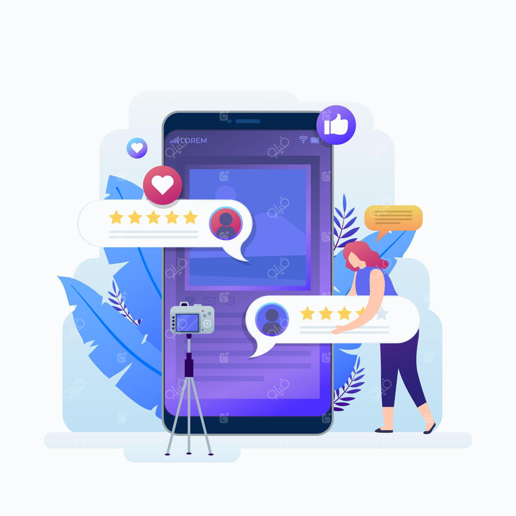 نقد بلاگر با حضور خانم و گوشی هوشمند