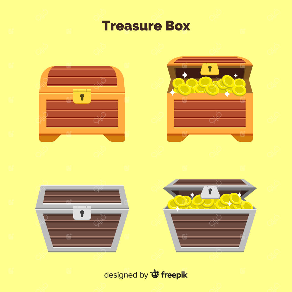 مجموعه جعبه‌های گنج با طراحی تخت