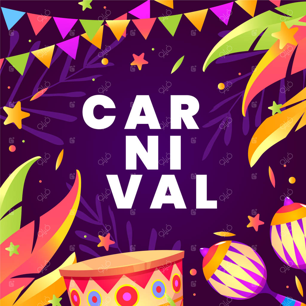 تصویرسازی کارناوال برزیلی به سبک تخت