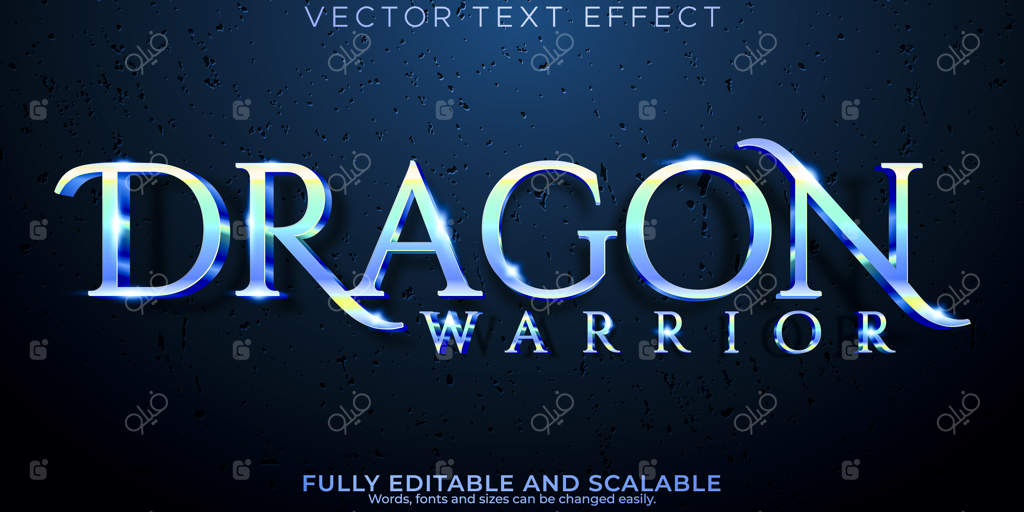 افکت متن اژدها و سبک نوشته افسانه و جنگجو قابل ویرایش