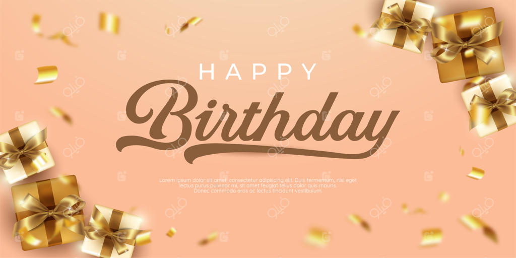 تولد شاد واقعی با چندین جعبه هدیه