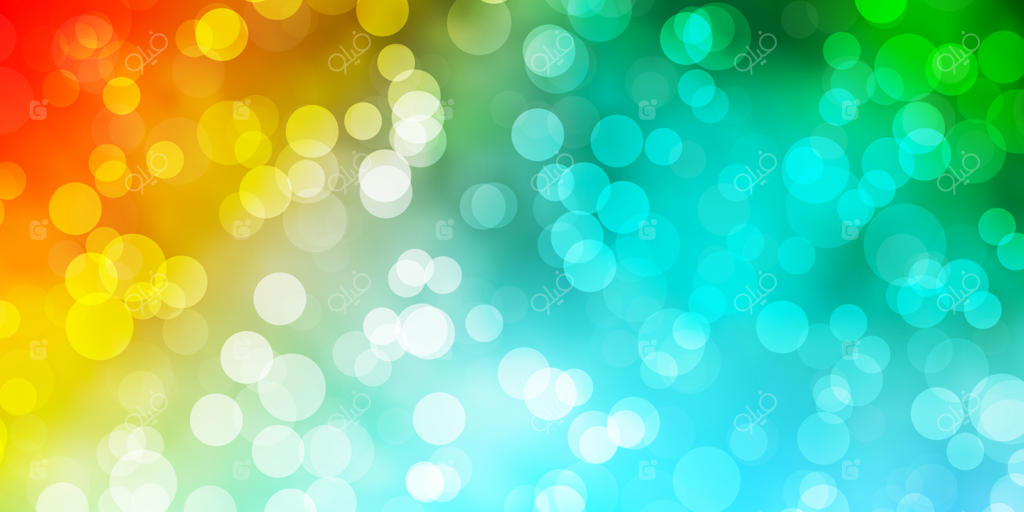 بافت وکتور آبی روشن و زرد با دایره‌ها