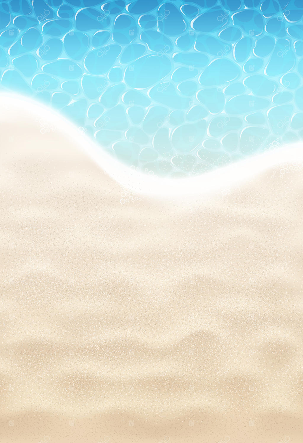 ساحل شنی و دریا