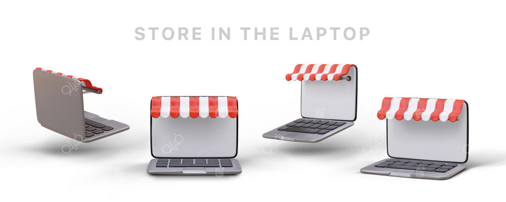 نمادهای خرید آنلاین، اپلیکیشن خرید موبایلی و فروشگاه در گوشی هوشمند