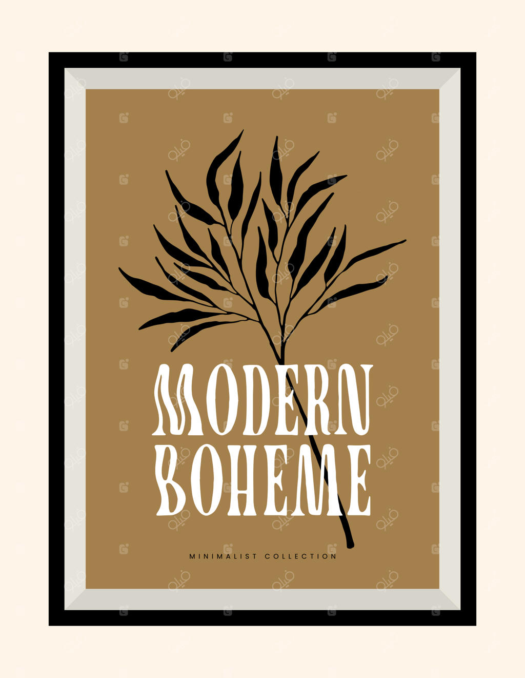 طراحی پوستر با تصویرسازی گل وکتور