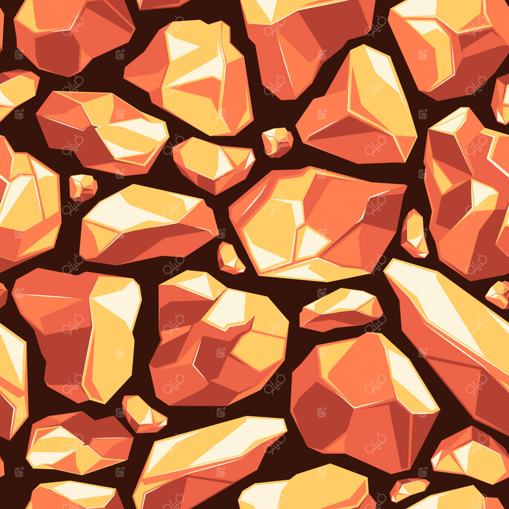 سنگ‌های بی‌وقفه: مجموعه‌ای از سنگ‌ها با بافت طبیعی و قدرت، پترن پس‌زمینه‌ای زنده و پرقدرت از وکتور سنگ‌ها