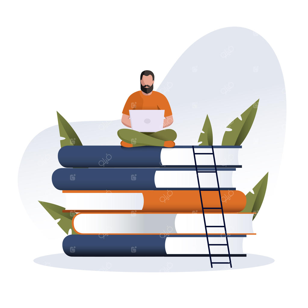 مفهوم کار از خانه با طراحی ساده و مینیمال به سبک وکتور