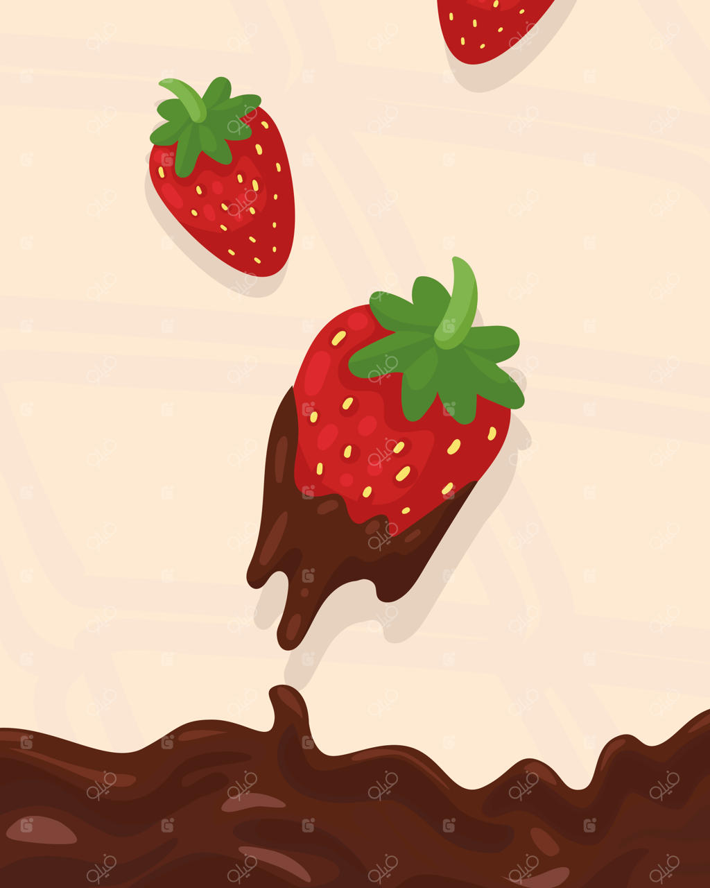 توت فرنگی با شکلات