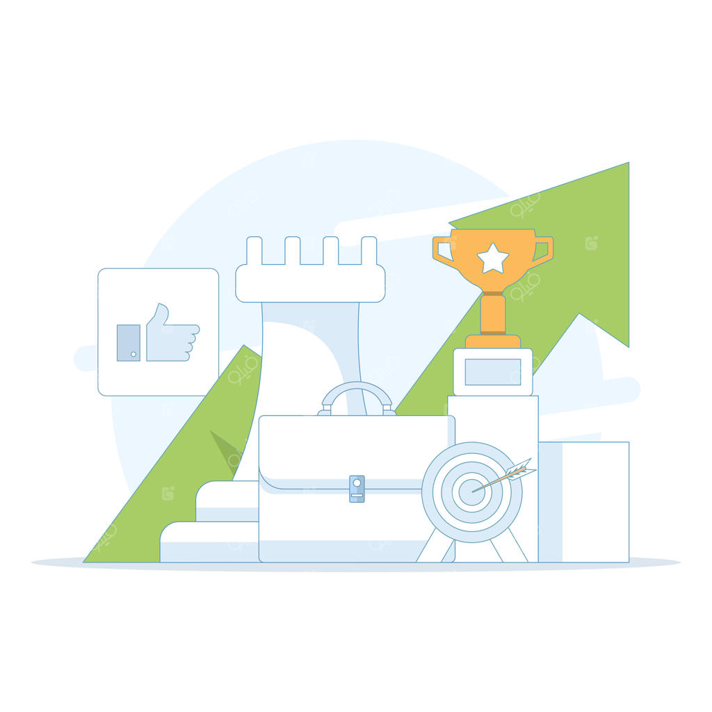 مفهوم موفقیت در کسب و کار: دستیابی به اهداف تجاری و انگیزه برای رشد حرفه‌ای. دستیابی به موفقیت، انگیزه و رشد در کسب و کار. تلاش برای رسیدن به اهداف و پیشرفت در مسیر شغلی.