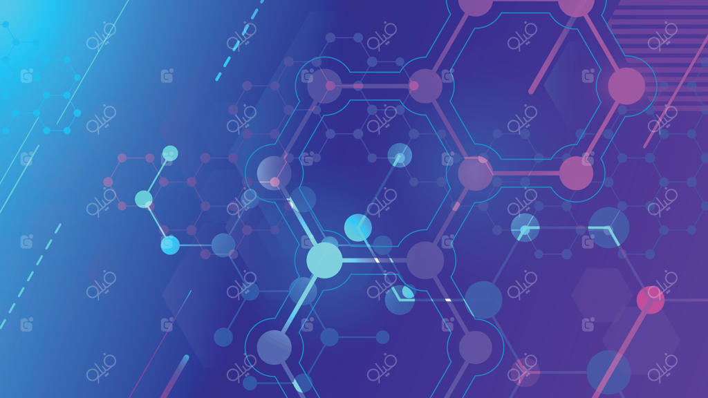 ساختار مولکولی رنگی: شبکه مولکولی شش‌ضلعی، ساختارهای شیمیایی و پس‌زمینه سه‌بعدی تحقیقات علمی و دارویی