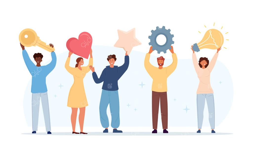 آدم‌های کوچک با نمادها