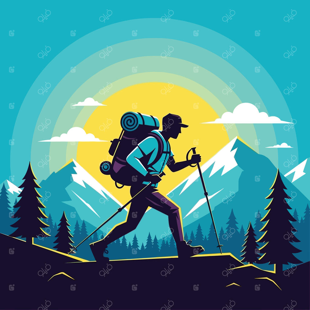 کوهنورد ماجراجو در حال فتح کوه‌ها؛ سفری در میان مناظر باشکوه و کاوشی الهام‌بخش