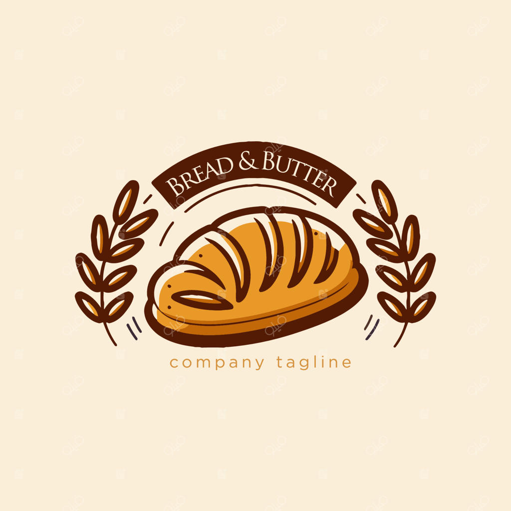 لوگوی نان: طراحی لوگو برای نانوایی و قنادی به صورت وکتور