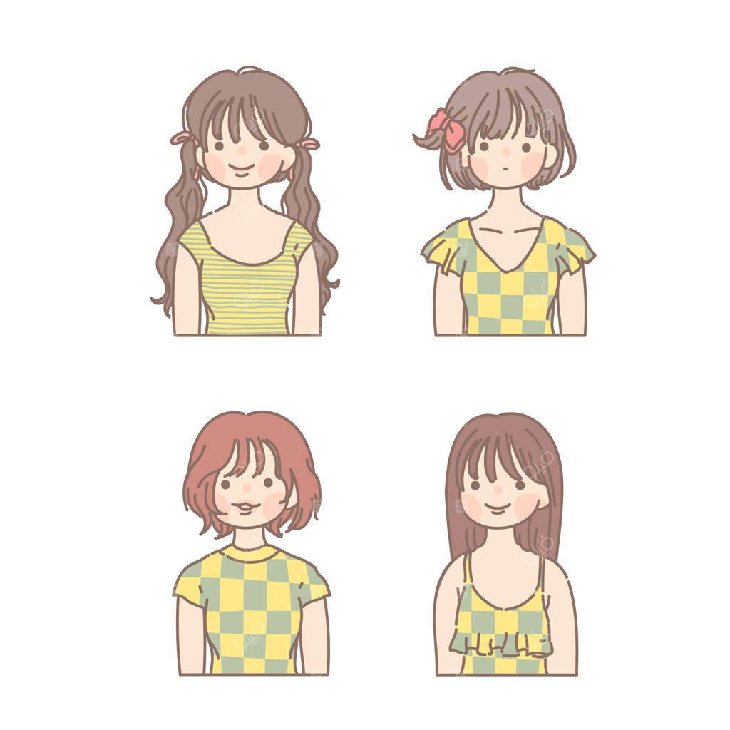 مجموعه‌ای از دختران بامزه با استیکر